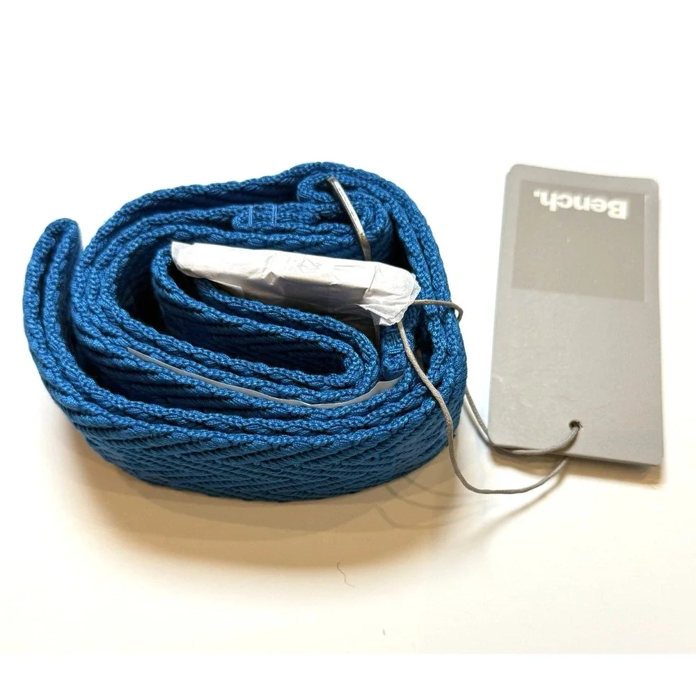 Bench Woven‎ Logo Belt Casual Adjustable Blue Mens Womens Unisex NWT